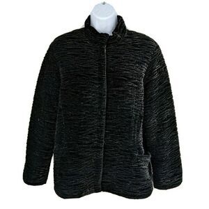 Carol Cohen Rayon Silk Crinkled Velvet Jacket